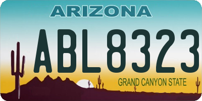 AZ license plate ABL8323