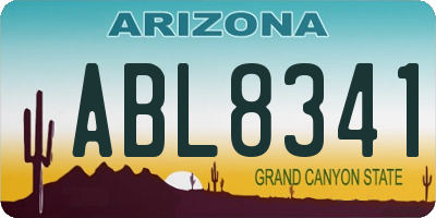 AZ license plate ABL8341