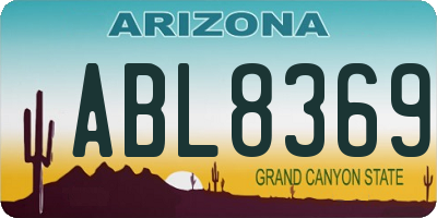 AZ license plate ABL8369
