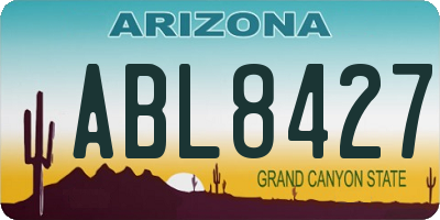 AZ license plate ABL8427
