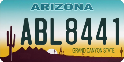 AZ license plate ABL8441