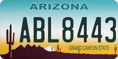 AZ license plate ABL8443