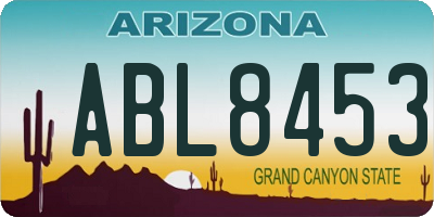 AZ license plate ABL8453