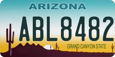 AZ license plate ABL8482