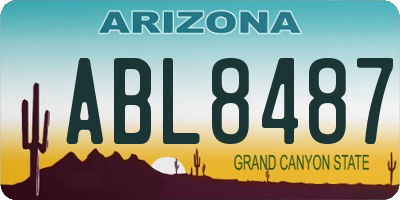 AZ license plate ABL8487