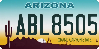 AZ license plate ABL8505