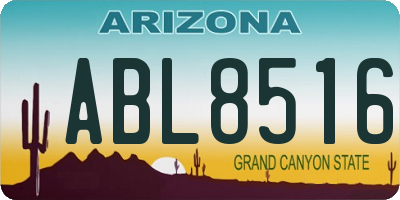 AZ license plate ABL8516