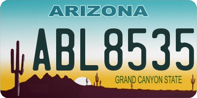 AZ license plate ABL8535
