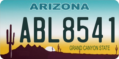 AZ license plate ABL8541
