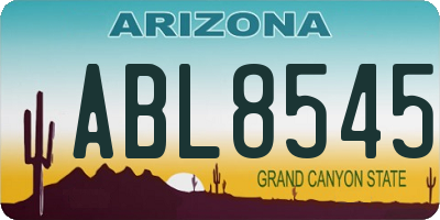 AZ license plate ABL8545