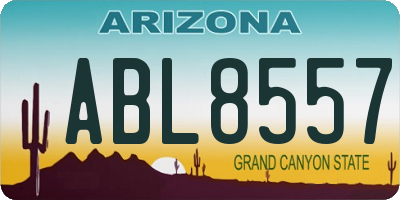 AZ license plate ABL8557