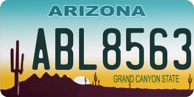 AZ license plate ABL8563