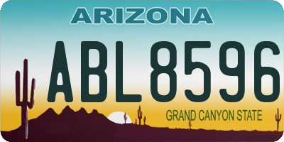 AZ license plate ABL8596