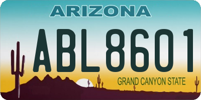 AZ license plate ABL8601