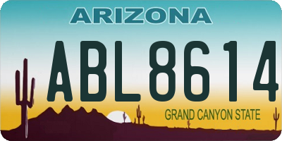AZ license plate ABL8614