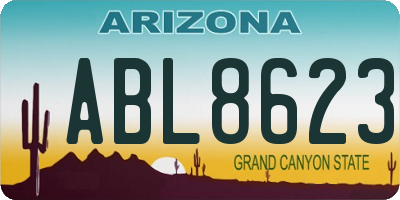 AZ license plate ABL8623