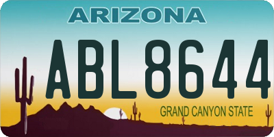 AZ license plate ABL8644
