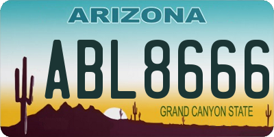 AZ license plate ABL8666