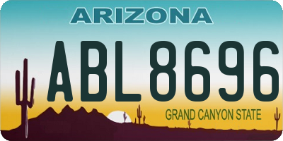 AZ license plate ABL8696