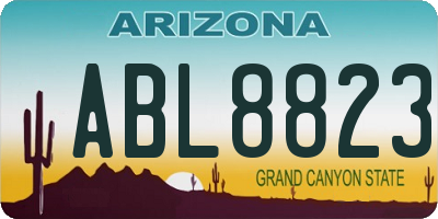 AZ license plate ABL8823