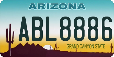 AZ license plate ABL8886
