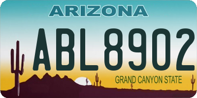 AZ license plate ABL8902