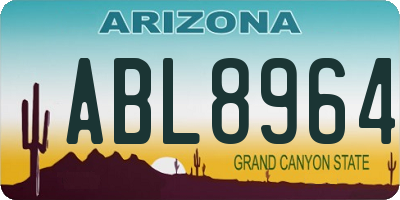 AZ license plate ABL8964