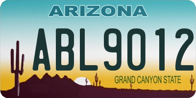 AZ license plate ABL9012