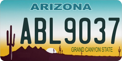 AZ license plate ABL9037