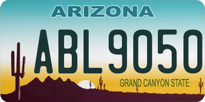 AZ license plate ABL9050