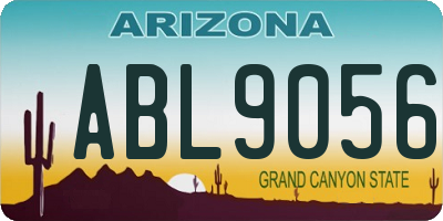 AZ license plate ABL9056