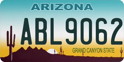 AZ license plate ABL9062