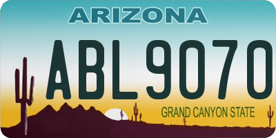 AZ license plate ABL9070