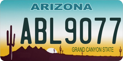 AZ license plate ABL9077
