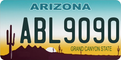 AZ license plate ABL9090