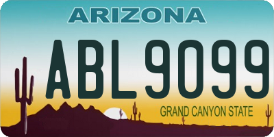 AZ license plate ABL9099
