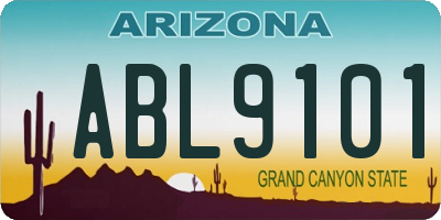 AZ license plate ABL9101