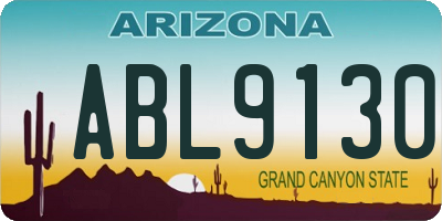 AZ license plate ABL9130