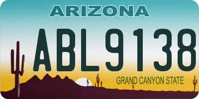AZ license plate ABL9138