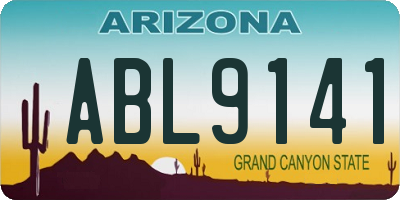 AZ license plate ABL9141