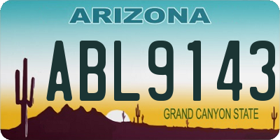 AZ license plate ABL9143