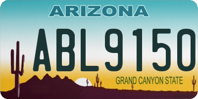 AZ license plate ABL9150