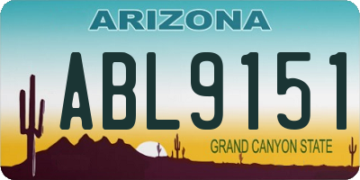 AZ license plate ABL9151