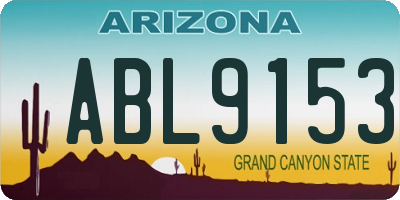 AZ license plate ABL9153