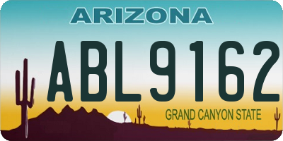AZ license plate ABL9162