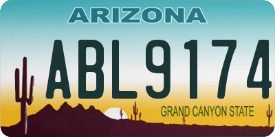 AZ license plate ABL9174