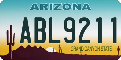 AZ license plate ABL9211