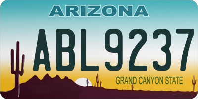 AZ license plate ABL9237