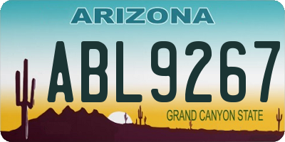 AZ license plate ABL9267