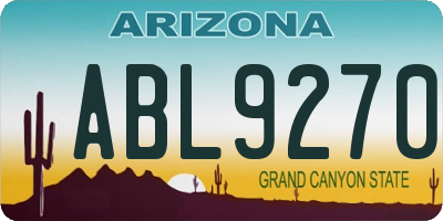 AZ license plate ABL9270